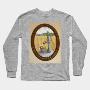 Old pump with flowers Long Sleeve T-Shirt